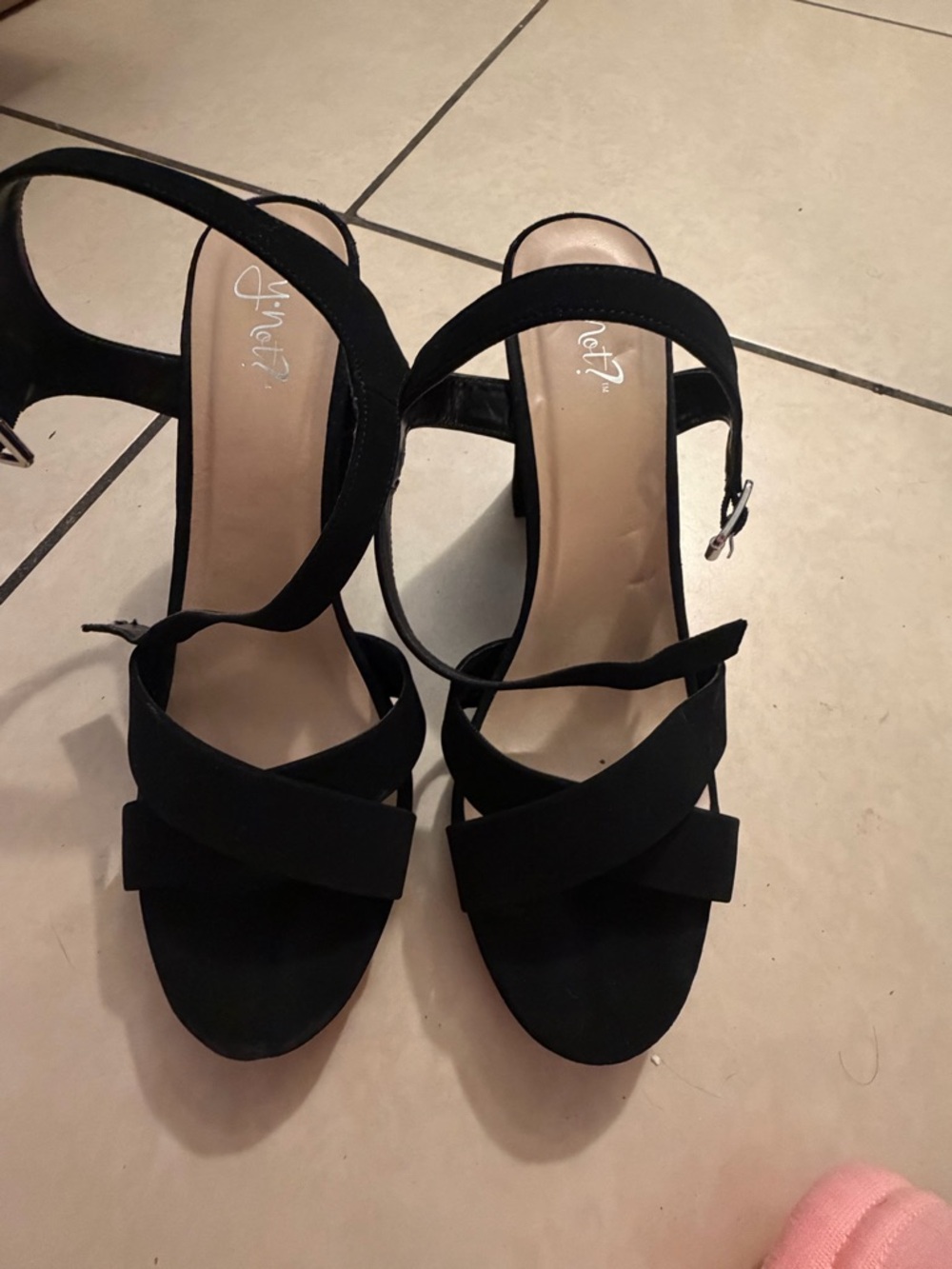 Women’s Black Strappy Block Heel Sandals